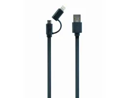 Gembird USB charging combo cable (Lightning 8-pin/Micro USB) 1m black