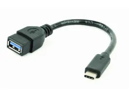 Gembird USB Type-C - USB3.0 A M/F adapter 0.2m fekete OTG