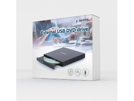 Gembird DVD-USB-02 külso slim DVD író USB2.0 fekete BOX