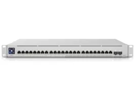 Ubiquiti UniFi USW-Enterprise-24-PoE 12x 2.5GbE Multi-Gigabit PoE LAN 12xGbE PoE LAN 2xSFP+ port L3 menedzselhető switch