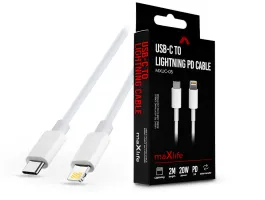 Maxlife USB Type-C - Lightning adat- és töltőkábel 2 m-es vezetékkel - Maxlife MXUC-05 USB-C to Lightning PD3.0 Cable -