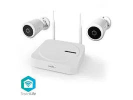 NEDIS SmartLife vezeték nélküli kamerarendszer 2x Camera Full HD 1080p IP65 Éjjellátó Fehér (SLNVR201CWT)