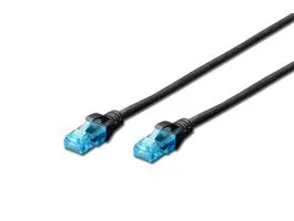 DIGITUS CAT5e U/UTP PVC 10m fekete patch kábel
