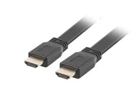Lanberg HDMI M/M V2.0 4K lapos fekete kábel, 5m (CA-HDMI-21CU-0050-BK)