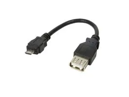 LogiLink USB 2.0 adapter, Micro-USB/M-USB-A/F, fekete, 0,1 m (AU0030)