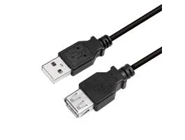 Logilink USB 2.0 kábel, USB-A/M-USB-A/F, fekete, 3 m (CU0011B)