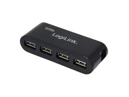 LogiLink USB 2.0-ás 4 portos hub, táppal, fekete (UA0085)