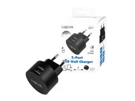 Logilink USB aljzat adapter, 2x USB port a gyorstöltéshez, 10,5 W (PA0218)