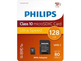 Philips Micro SDXC Memóriakártya128GB Class 10 UHS-I U1 Adapter (PH666998)