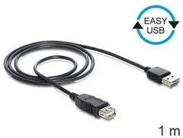 Delock EASY-USB 2.0 -A apa  USB 2.0-A anya hosszabbító kábel, 1 m (83370)