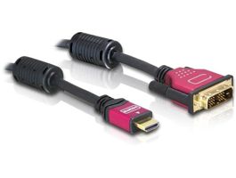 Delock HDMI-A   DVI-D átalakító kábel, 2m, apa/apa (84342)