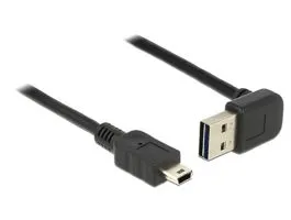 Delock Kábel EASY-USB 2.0-s A típusú csatlakozódugó, ívelt felfelé / lefelé  USB 2.0-s Mini-B-típus (83543)