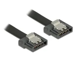 Delock SATA Kábel  FLEXI 6 Gb/s 30 cm fekete metál (83840)