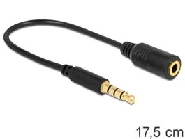 Delock sztereó jack 3.5 mm 4 pin - sztereó dugó 3.5 mm 4 pin kábel (megváltoztatja a pin kiosztást) (62498)