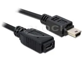 Delock USB 2.0 mini-B hosszabbító kábel, apa-anya 1m (82667)