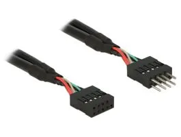 Delock USB 2.0 tűs fejléc hosszabbító kábel 10 tűs apa / anya 10 cm (83872)