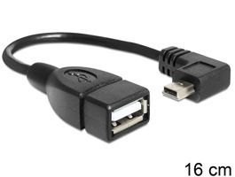 Delock USB mini apa  USB 2.0-A anya OTG kábel, 16 cm (83245)