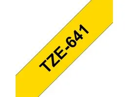 Brother TZE-641 laminált P-touch szalag (18mm) Black on Yellow - 8m