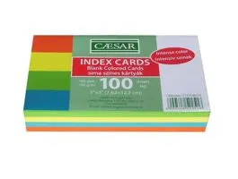 Caesar sima 100db/csomag intenzív színes indexkártya