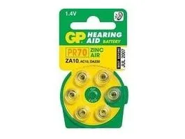 GP Hearing Aid ZA10 (7005ZD, PR70) Cink-levegő hallókészülék elem 6db/bliszter