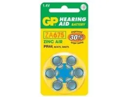 GP Hearing Aid ZA675 (7003ZD, PR44) Cink-levegő hallókészülék elem 6db/bliszter