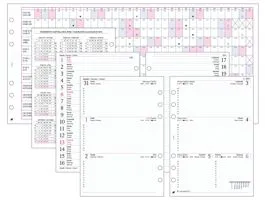 Kalendart Saturnus 2022-es L311/F heti beosztású fehér gyűrűs betétlap csomag