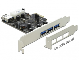 Delock (89281) 3x külső + 1x belső USB3.0 port PCI-e bővítőkártya