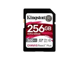 Kingston 256GB SD Canvas React Plus (SDXC Class 10 UHS-II U3) (SDR2/256GB) memóriakártya