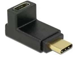 Delock Adapter USB 10 Gbps (USB 3.1 Gen 2) USB Type-C csatlakozó  csatlakozó ívelt felfelé / lefelé (65914)