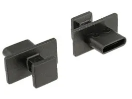 Delock Porvédő USB Type-C  kimenethez nagy fogantyúval 10 darab fekete (64015)