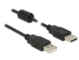 Delock USB 2.0-s kábel A-típusú csatlakozódugóval  USB 2.0-s, A-típusú csatlakozódugóval, 0,5 m, fe (84888)