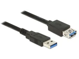 Delock USB 3.0-s bovítokábel A-típusú csatlakozódugóval  USB 3.0-s, A-típusú csatlakozóhüvellyel, 3 (85057)