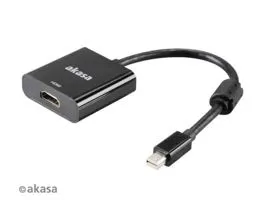 Kábel DisplayPort Átalakító Akasa Mini DisplayPort - HDMI 4K Fekete Aktív