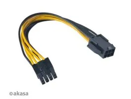 Kábel Táp Átalakító Akasa 6-Pin PCIe - 8-Pin EPS12V 15cm