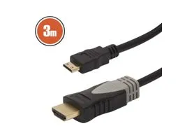 DELIGHT Mini HDMI kábel • 3 m aranyozott csatlakozóval