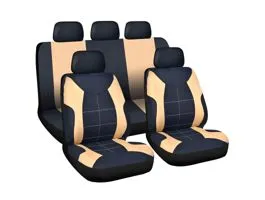 CARGUARD Autós üléshuzat szett - drapp / fekete - 9 db-os - HSA008