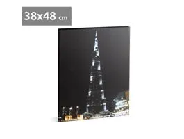 FAMILY LED-es fali hangulatkép - &quot;Burj Khalifa&quot; -  2 x AA, 38 x 48 cm