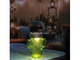 GARDENOFEDEN LED-es szolár lámpa - kaktusz -  145 x O70 mm  - hidegfehér