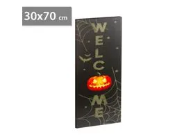 EGYEB Halloween-i LED-es hangulatkép - fali akasztóval, 2 x AA, 30 x 70 cm