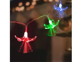 FAMILY LED fényfüzér - virágos - 20 LED - 2,85 méter - színes - 2 x AA