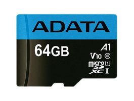 ADATA 64GB SD micro Premier (SDXC Class 10 UHS-I) (AUSDX64GUICL10A1-RA1) memória kártya adapterrel