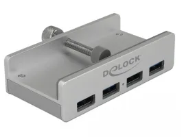 Delock Külso USB 3.0 hub 4 bemenettel záró csavarral (64046)