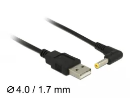 Delock USB tápkábel  DC 4,0 x 1,7 mm apa 90  1,5 m hosszú (85544)