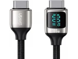 Usams U78 Type-C To Type-C 100W PD Fast Charging  Data Cable 1,2m Black