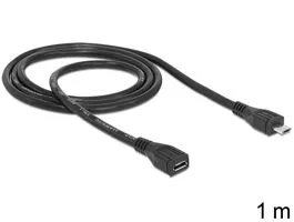 Delock USB micro-B apa  micro-B anya hosszabbító kábel, 1 m (83248)