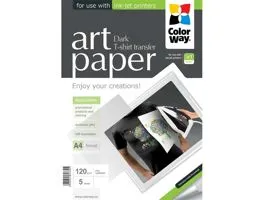 COLORWAY Fotópapír, ART series, pólóra vasalható fólia, sötét (ART T-shirt transfer (dark)), 120 g/m2, A4, 5 lap