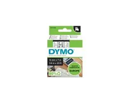 Feliratozógép szalag Dymo D1 S0720780/43613 6mmx7m, ORIGINAL, fekete/fehér