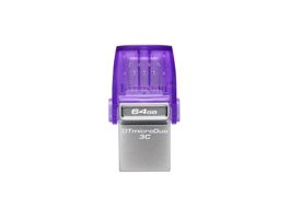 Kingston 64GB USB3.2 Gen1 C/USB3.2 Gen1 A DataTraveler microDuo 3C (DTDUO3CG3/64GB) Flash Drive