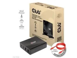ADA Club3D 4 ports, 2x USB Type-A 2x Type-C up to 112W Power Charger