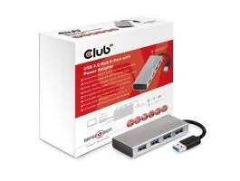 USB Club3D USB 3.1 4-Port Hub with Power Adapter